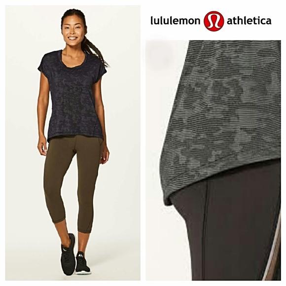 lululemon athletica Tops - Lululemon Camo Miles Ahead Short Sleeve Tee